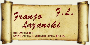 Franjo Lazanski vizit kartica